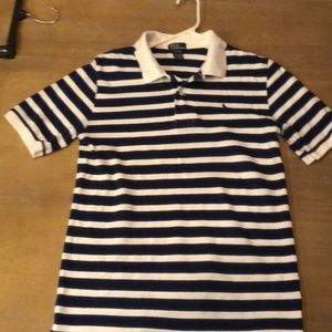 Ralph Lauren polo blue black white stripe shirt
